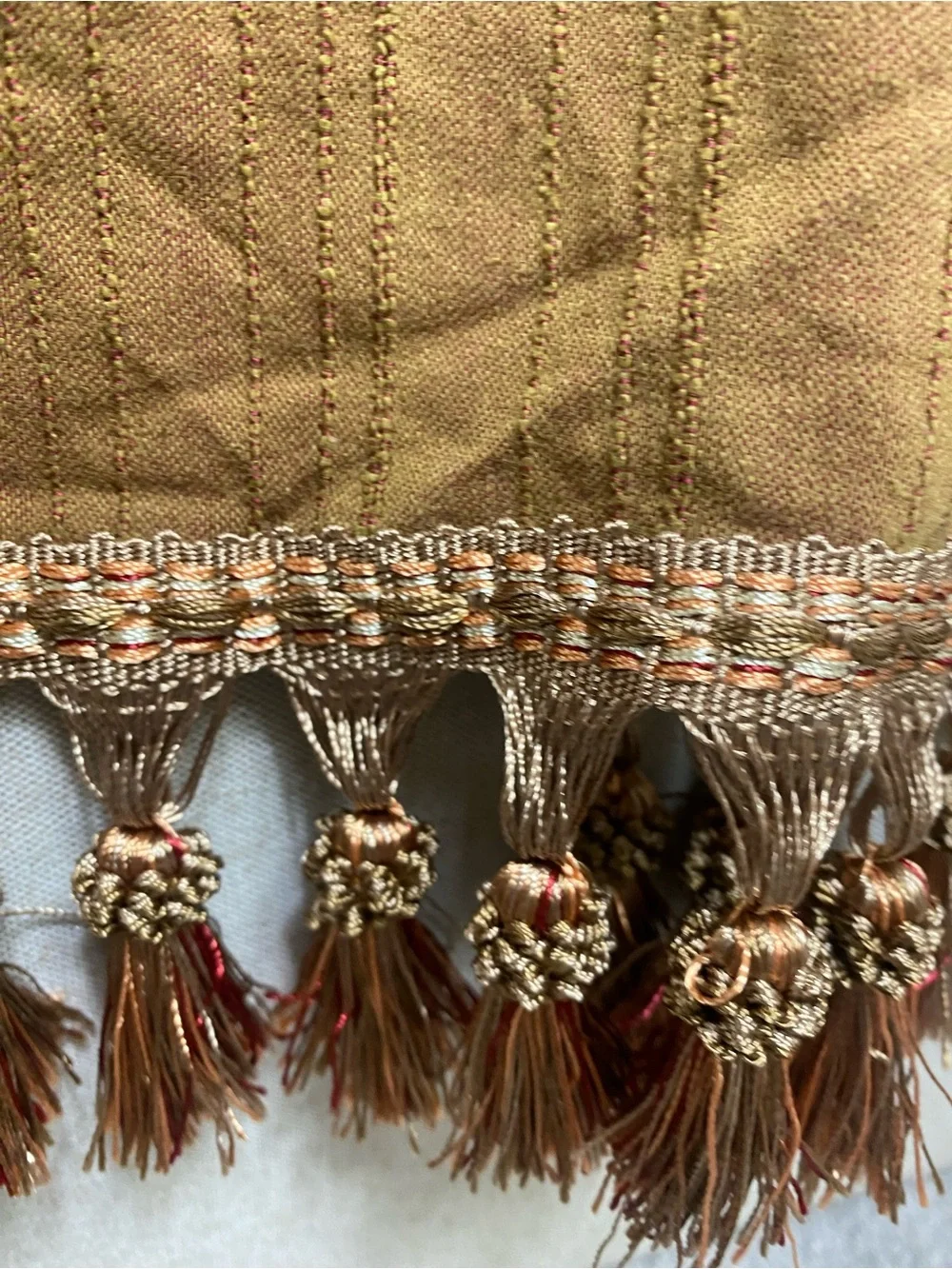 Bed skirt Boho Cinnamon brown with Tassels